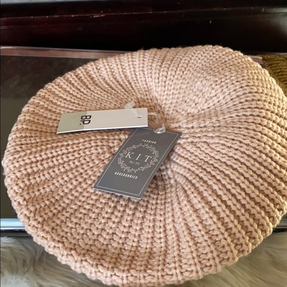 Trendy beret cottonknit pink New! - Picture 5 of 5